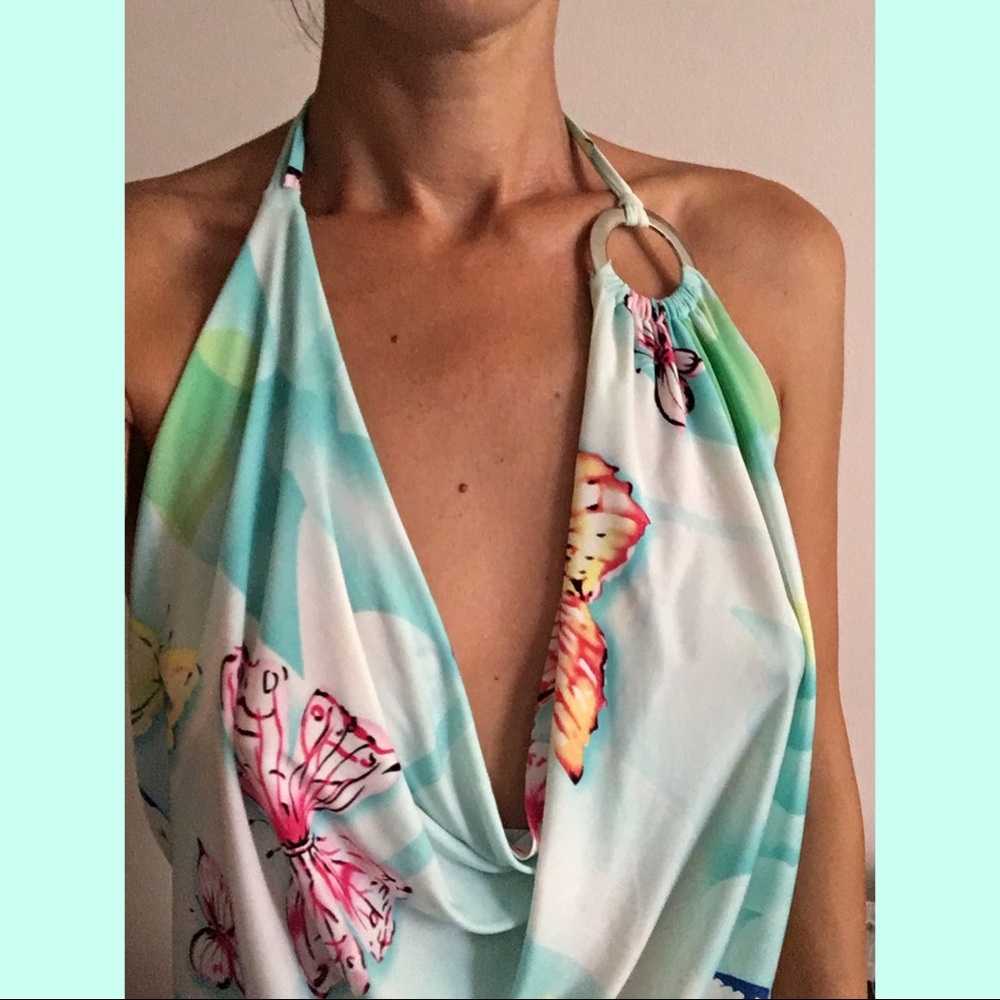 Boat Summer Versatile Halter Top - Blues&Butterfly